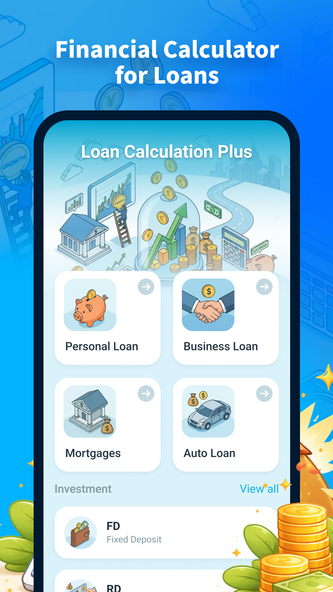 Loan Calculation Plus: loan and deposit estimation, converters, and world clock